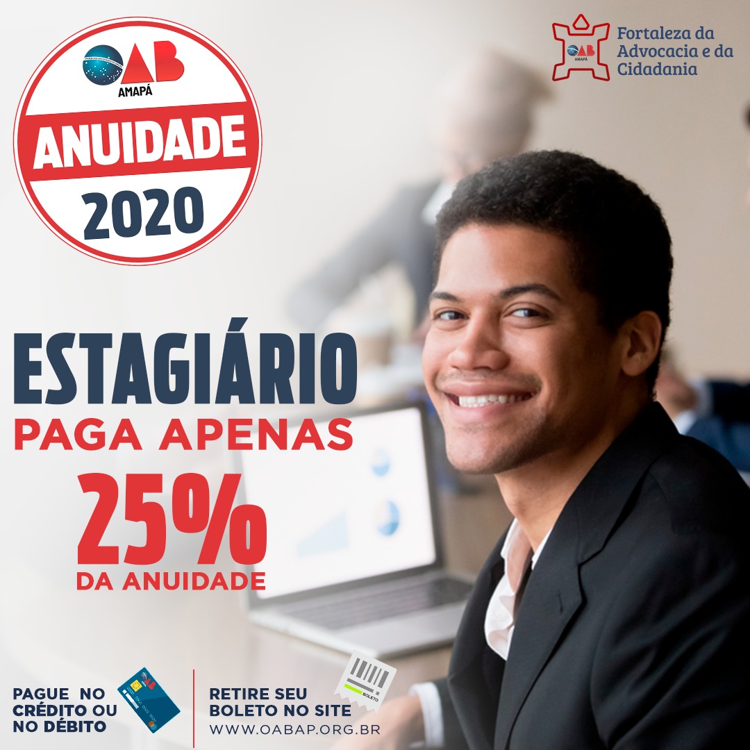 Estagiário paga 25% da anuidade da OAB